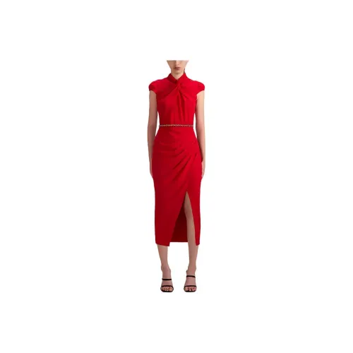 Self-portrait SS23 Short-Sleeved Dresses Women's Red