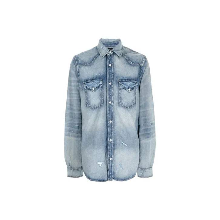 AMIRI Shirts Men Light Blue-0