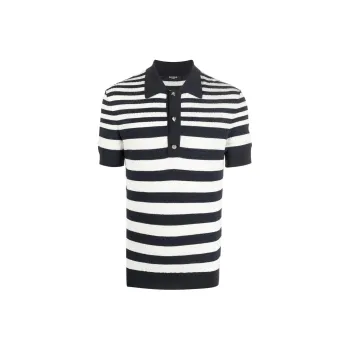 BALMAIN Polo Shirts Men Black/White