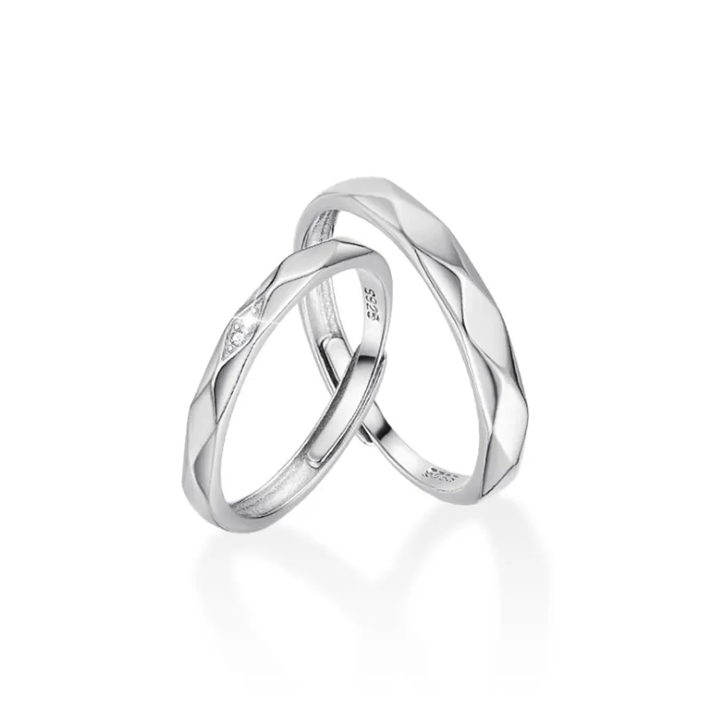 Modern Miracle S925 Silver Ring Pair Unisex-0