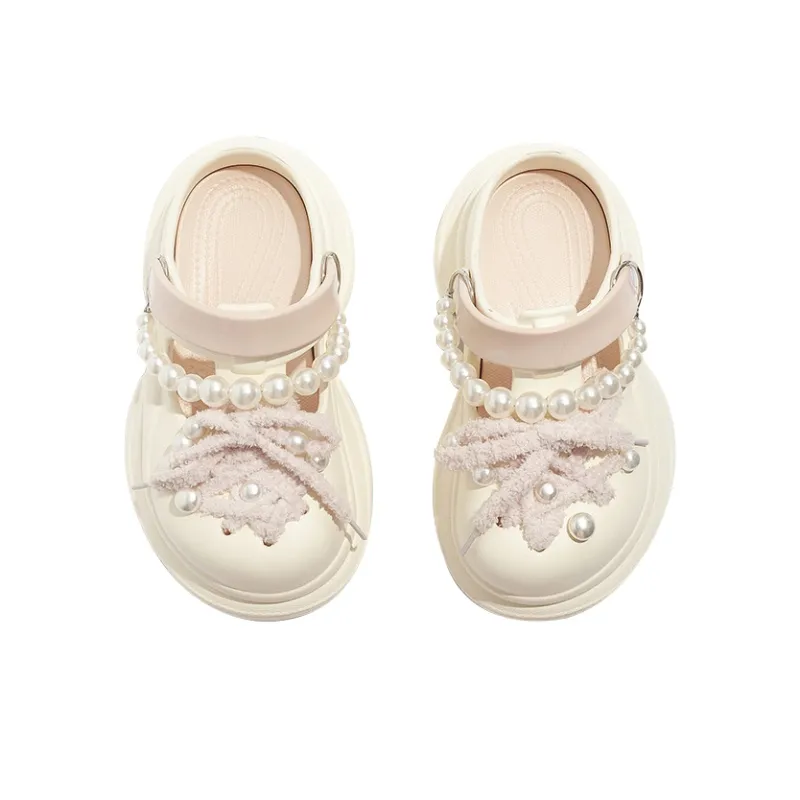 RUN MANNER Clogs Women's Beige Pink-5