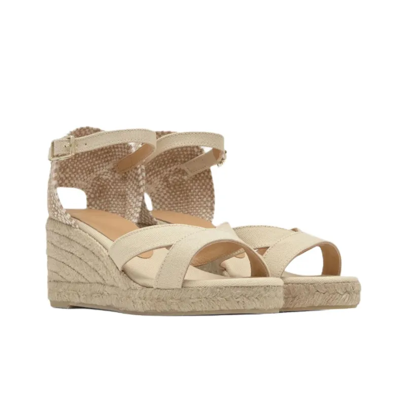 Castañer BRUNA Strap Sandals 5cm Women's Beige-2