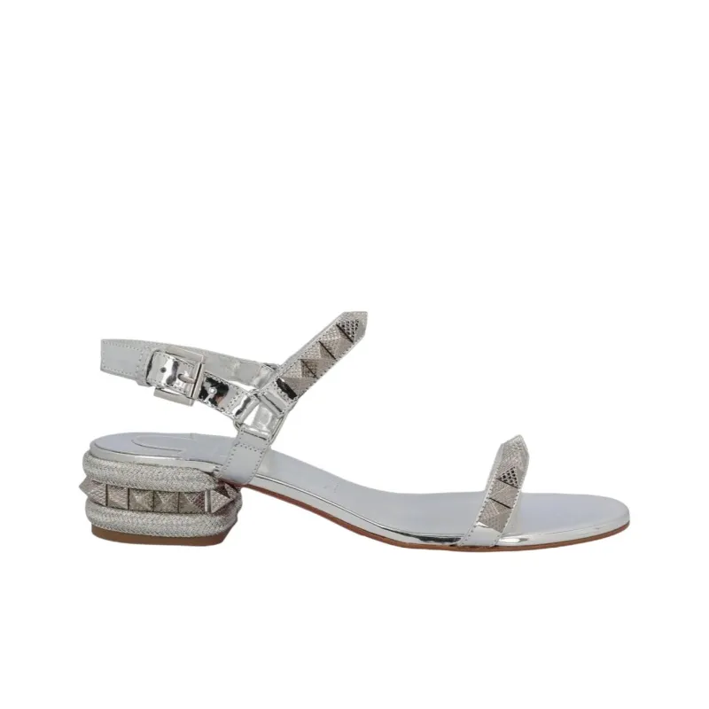CL LUBOTING One Strap Sandals Women's Silver-1