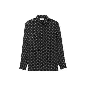 SAINT LAURENT Dotted Long Sleeved Shirt