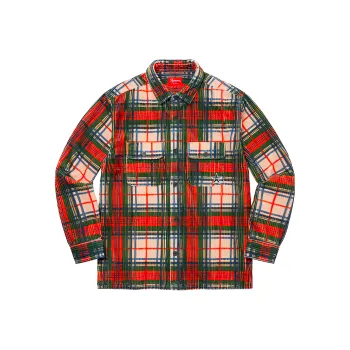 Supreme Quilted Flannel Zip Up Shirt - POIZON Supreme Quilted Flannel Zip Up Shirt - POIZON