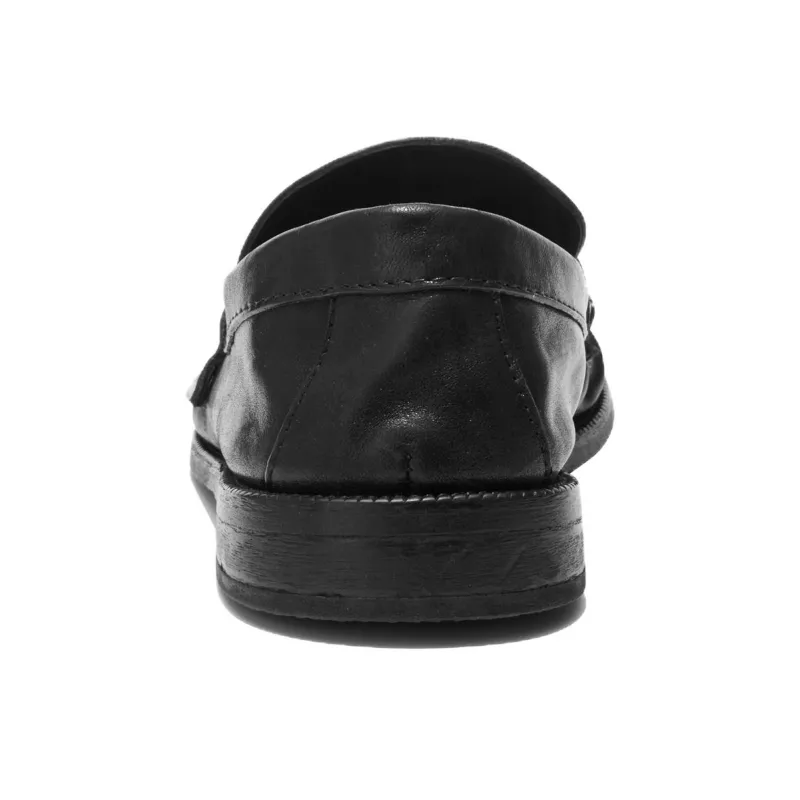 TAICHIISM Soft Pleated Loafers Unisex Washed Black-4