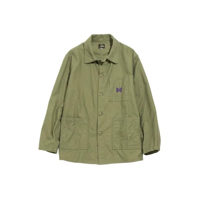Needles Logo embroidered Shirt Jacket-2