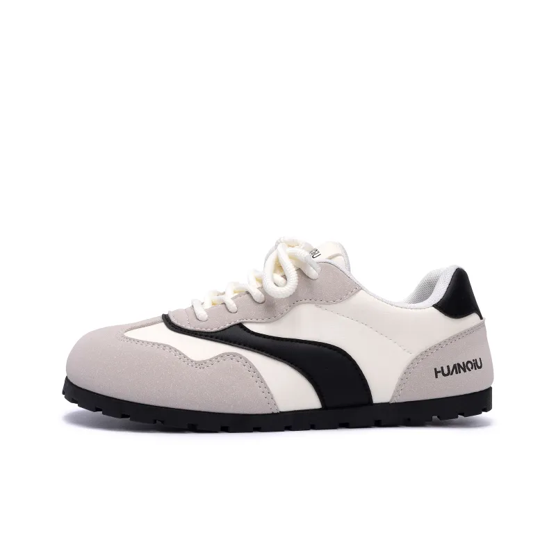 HUANQIU Breathable, Balanced And Lightweight Low Top Casual Shoes Women's Beige Black-0