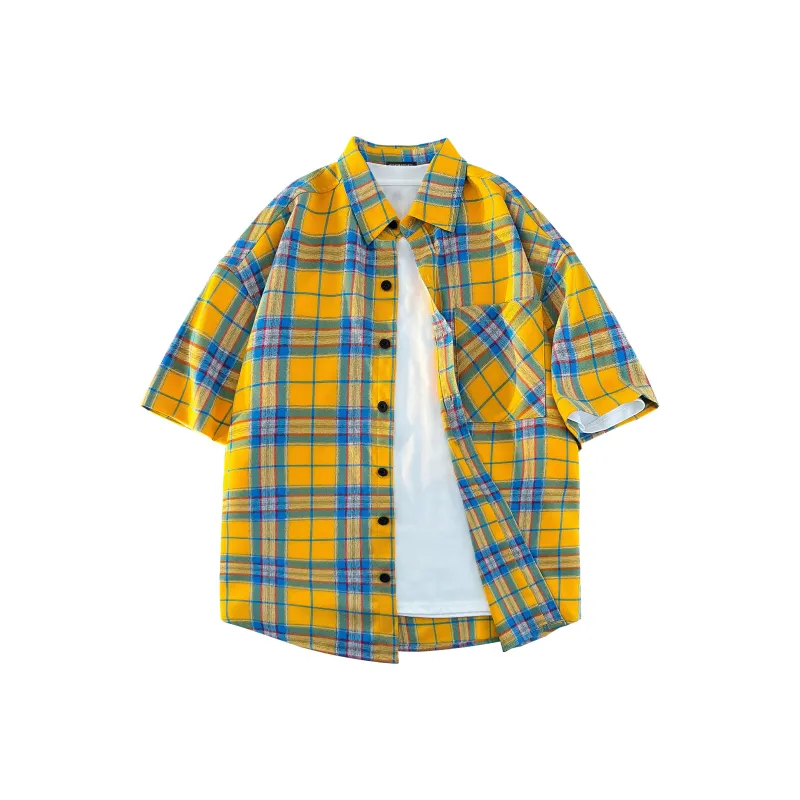 GNOMESHGH Shirt Unisex Black Plaid-8