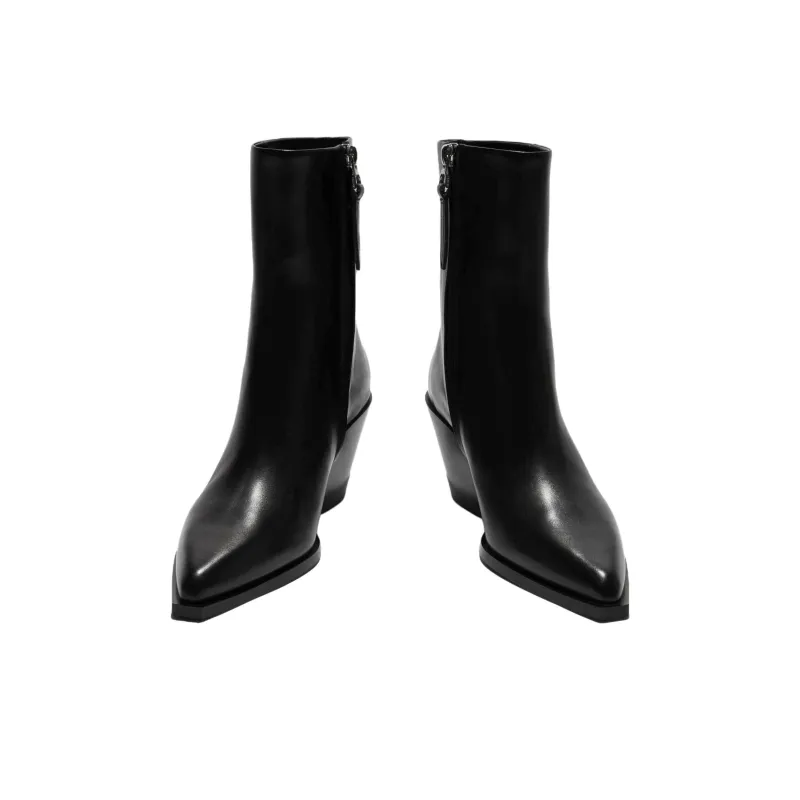 Aeyde Kara Ankle Boots 7.5cm Women's Black-3