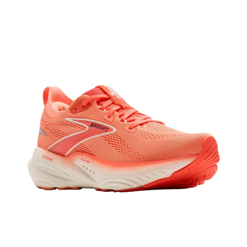 Brooks Glycerin 22 Anti Slip Wear Resistant Low Top Running Shoes Women's Orange-3