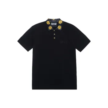 VERSACE JEANS COUTURE Polo Shirts Men Black