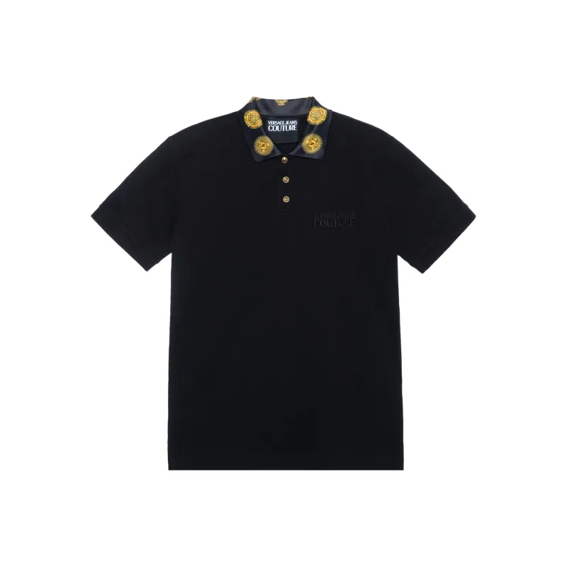 VERSACE JEANS COUTURE SS22 Polo Shirt Men's Black-0