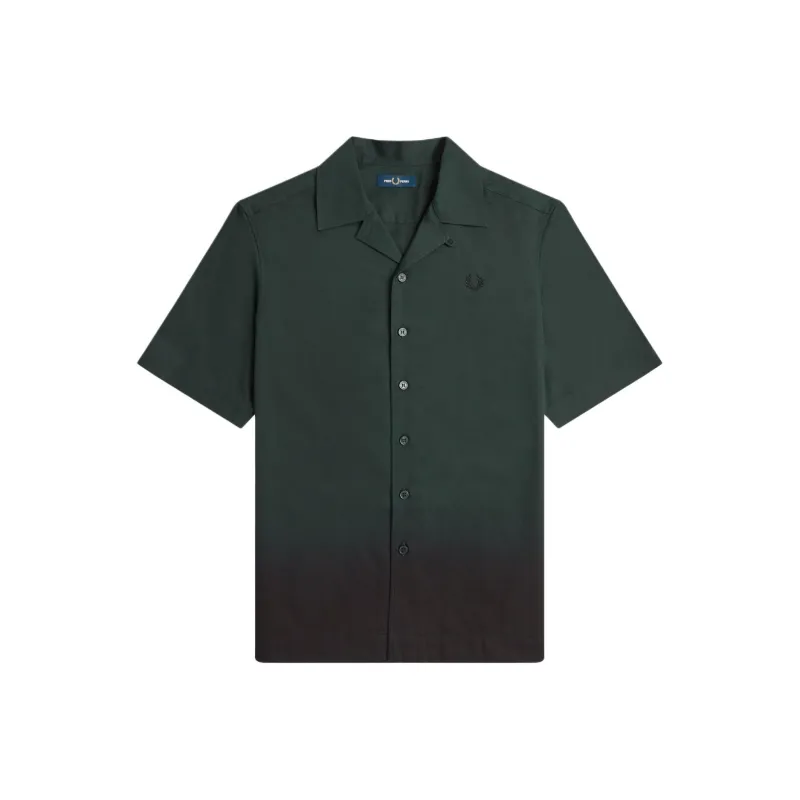 FRED PERRY Revere Collar Shirt Shirt Men's Night Green-0
