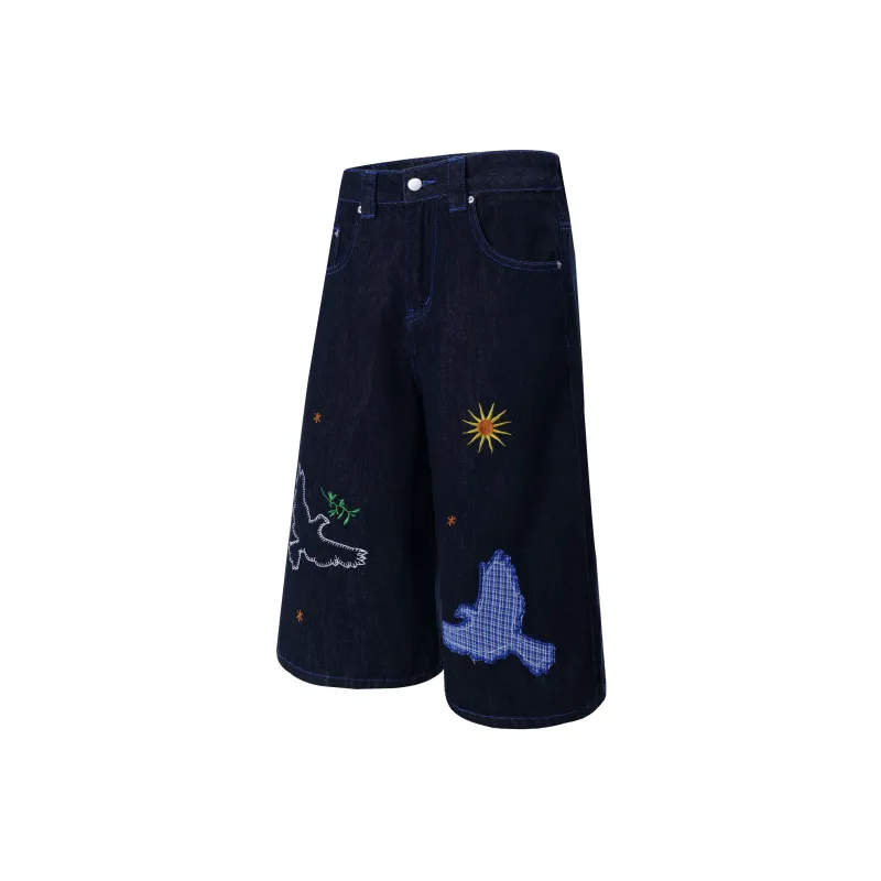 VINMUK Denim Shorts Women's Dark Blue-2