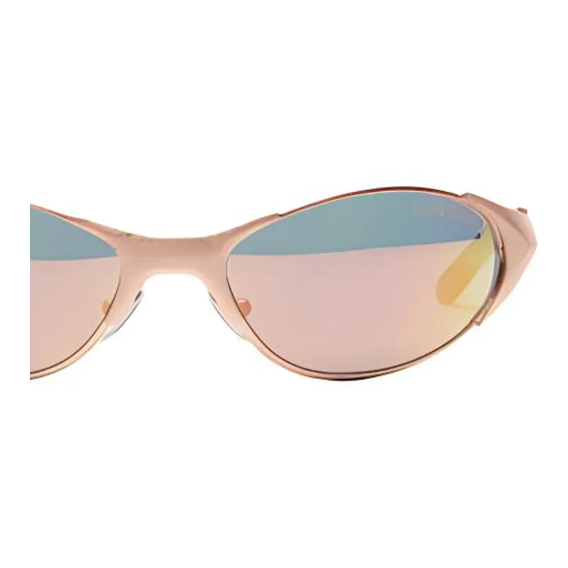 Acne Studios Metal Monel, Nickel Based Alloy Irregular Shape Sunglasses Unisex Gold-1