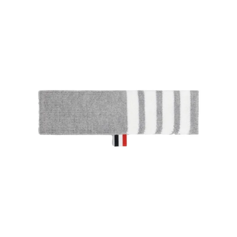 THOM BROWNE 4 Bar Ribbed Scarf-6