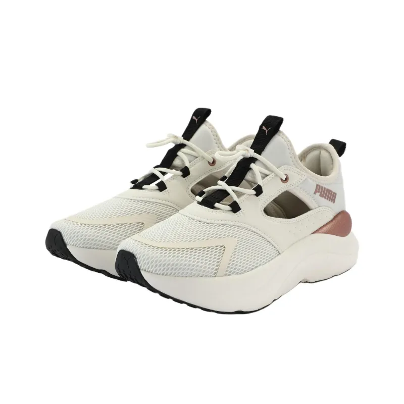 PUMA SOFTRIDE Mayve Anti Slip Wear Resistant Low Top Running Shoes Women's White Black-1