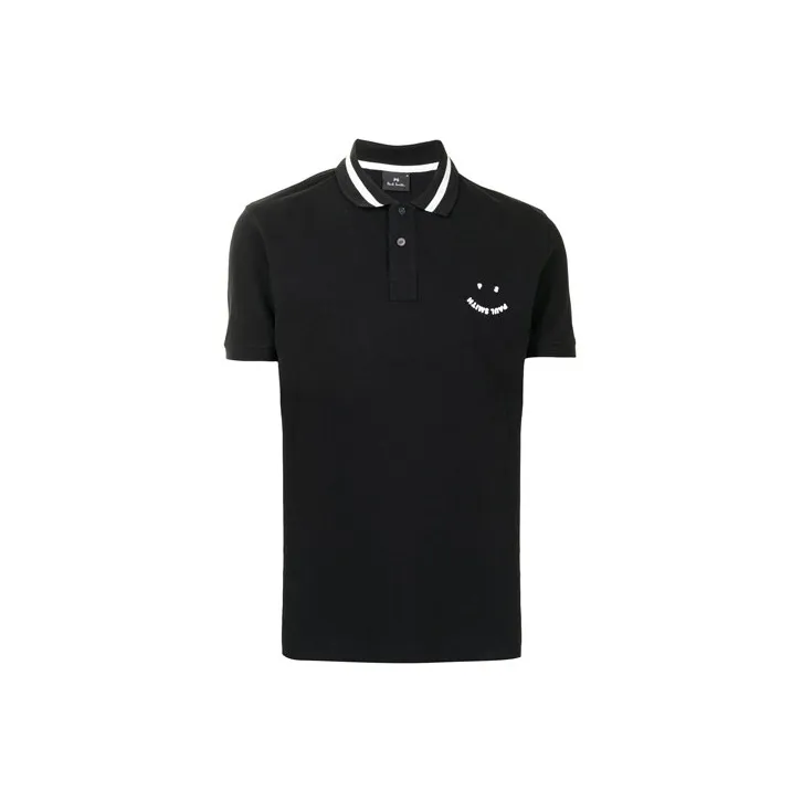 PS By Paul Smith PS Smile Polo Shirts Men Black-0