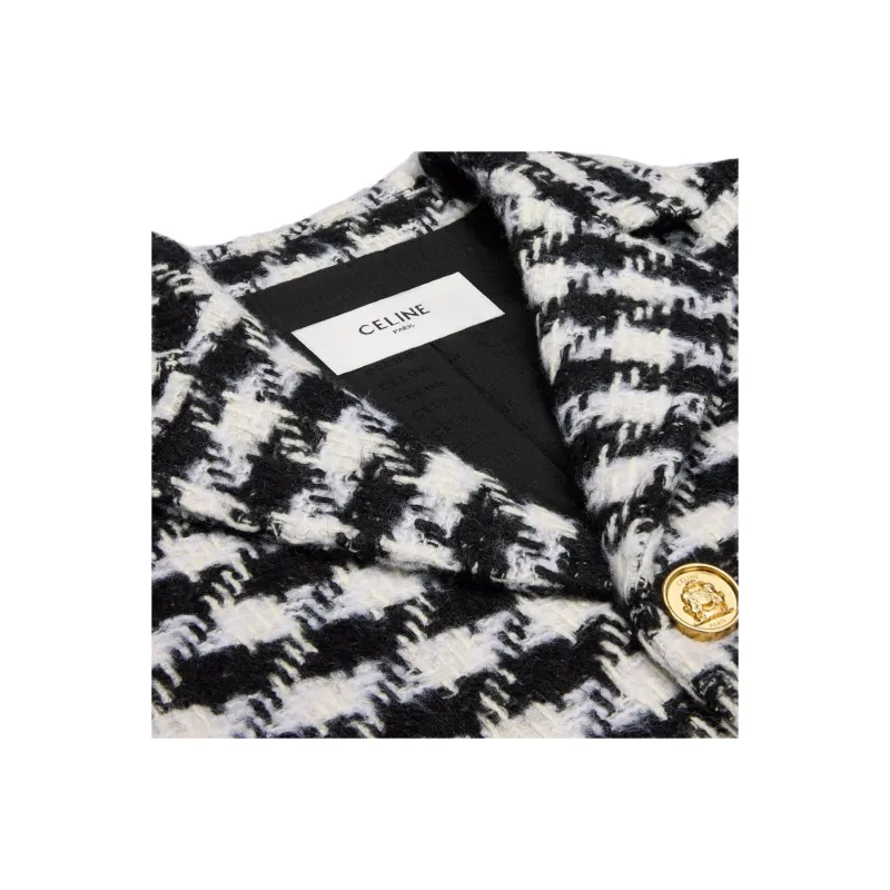 CELINE Jackets & Coats Women's Black White-2