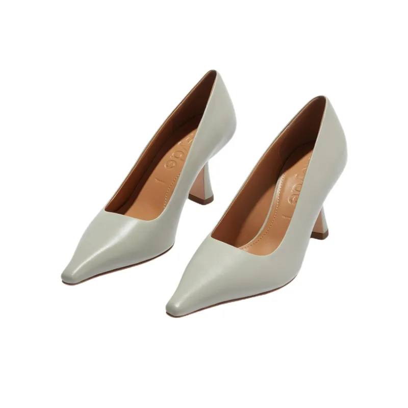 Aeyde Zandra Slim Heel High Heels 7.5 Cm Women's Beige-2