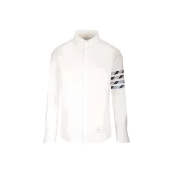 THOM BROWNE 4 Bar Striped Buttoned Shirt