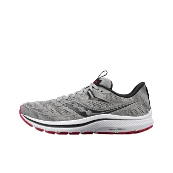 Saucony Omni 21 Anti Slip Wear Resistant Low Top Running Shoes Men's Gray