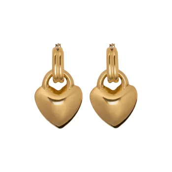 Patou Heart Hoop Earrings