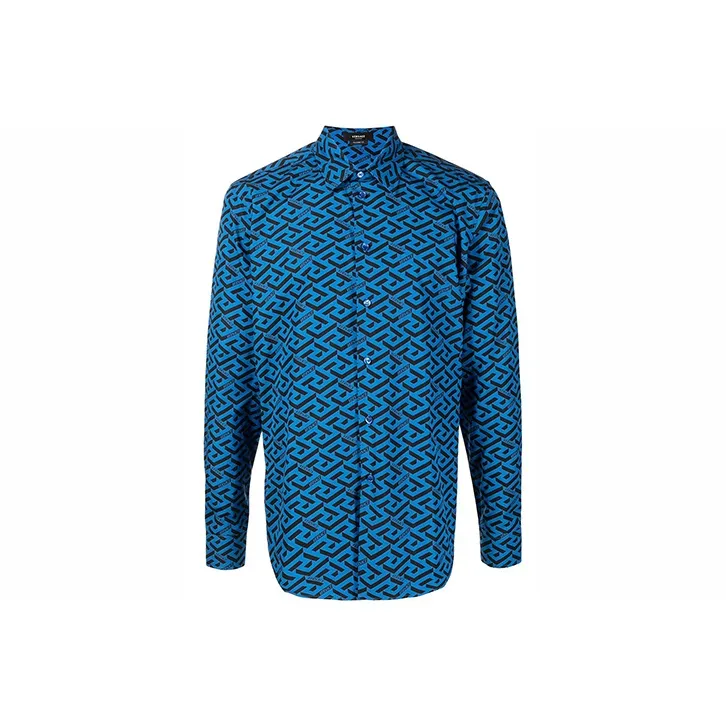 VERSACE Shirts Men Royal Blue-0