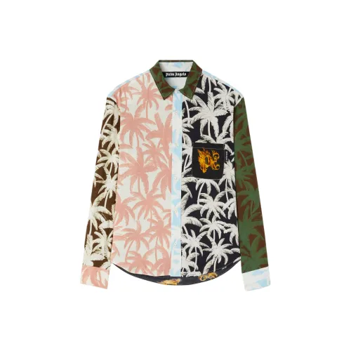 PALM ANGELS Palm Printed Panelled Shirt