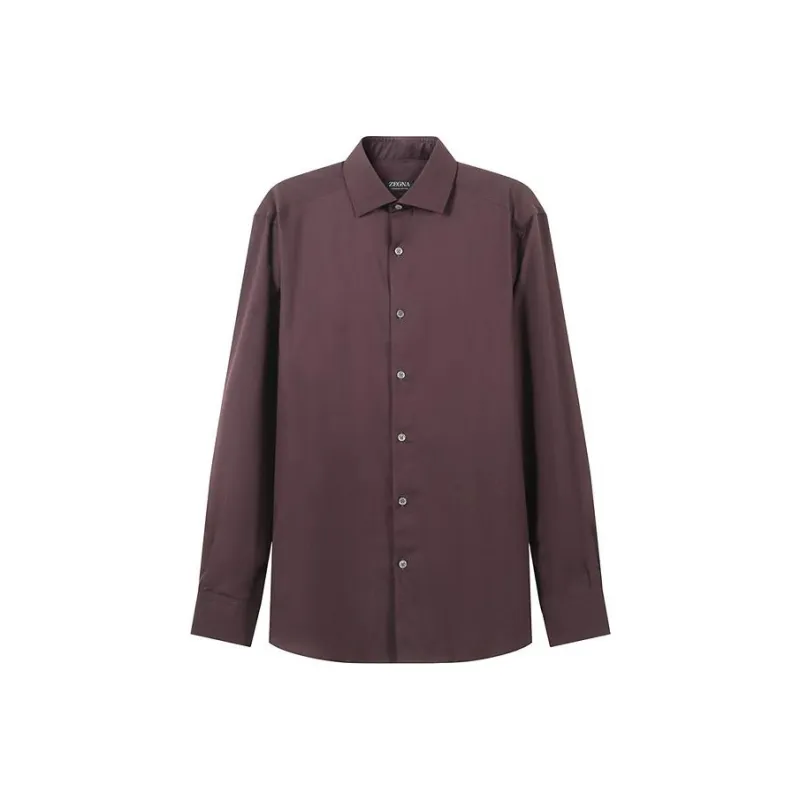 Zegna FW23 Shirt Men's Dark Burgundy-0