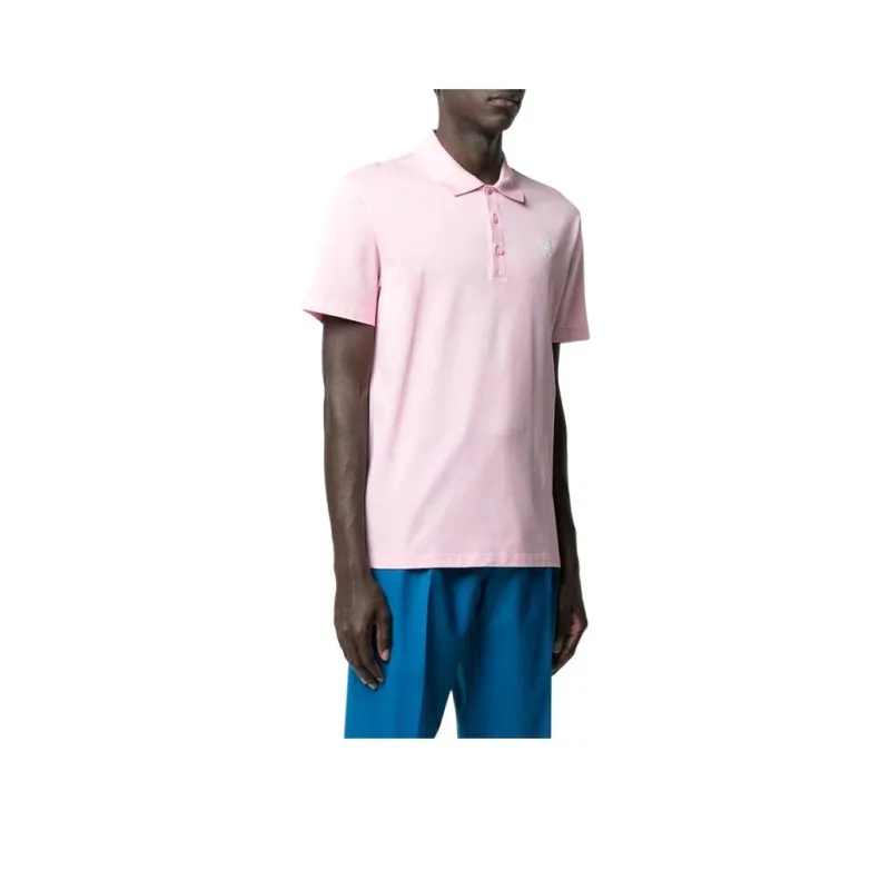 VERSACE Polo Shirts Men Pink-0