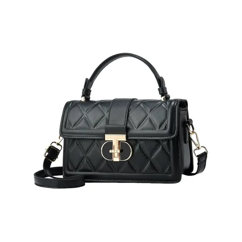 Juju Jimmy PU Shoulder Bag, Crossbody Bag, Handbag Regular Women's Black