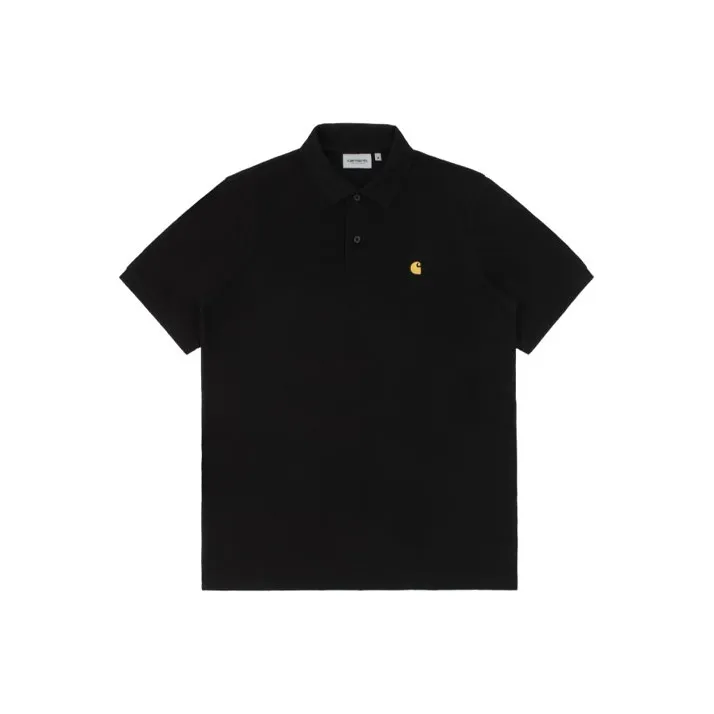 Carhartt WIP SS21 Chase Pique Polo Chase Polo Shirt Men's Black-0