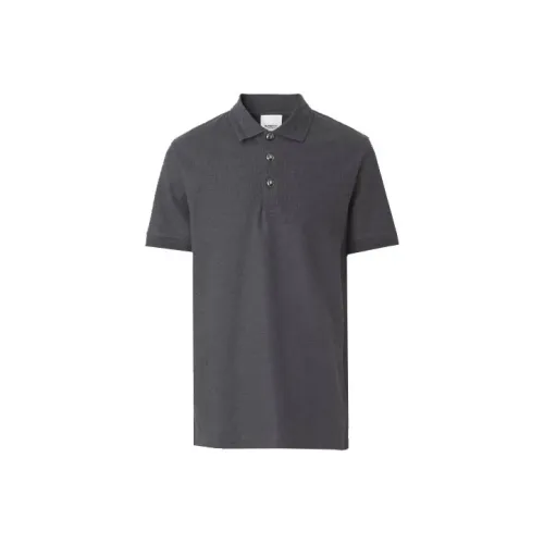 Burberry Polo Shirt Men's Charcoal Heather Gray