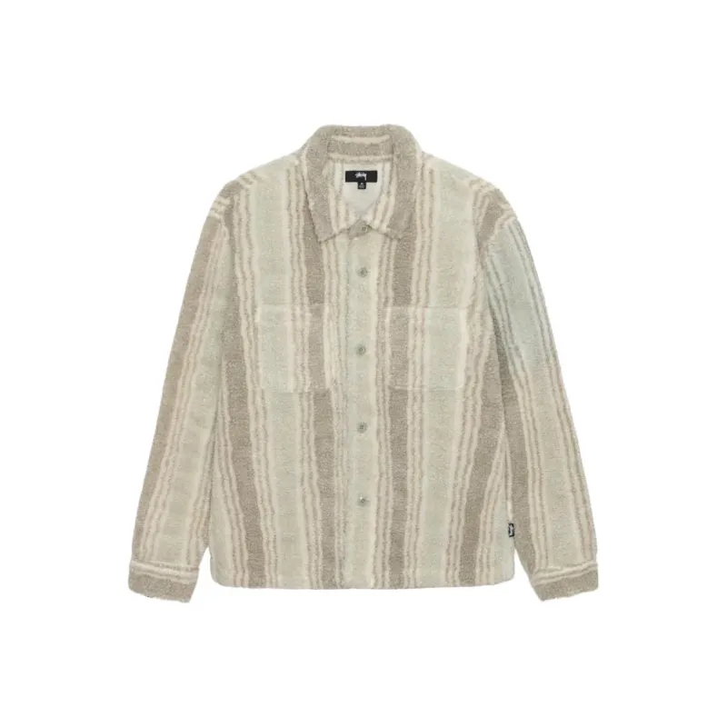 Stussy Stripe Sherpa Shirt-3