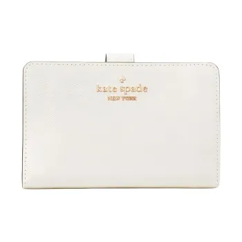 Kate Spade Saffiano Leather Wallet Medium Size Women's White