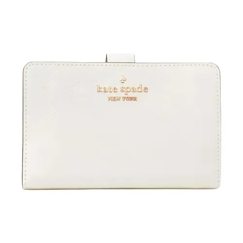 Kate Spade Saffiano Leather Wallet Medium Size Women's White