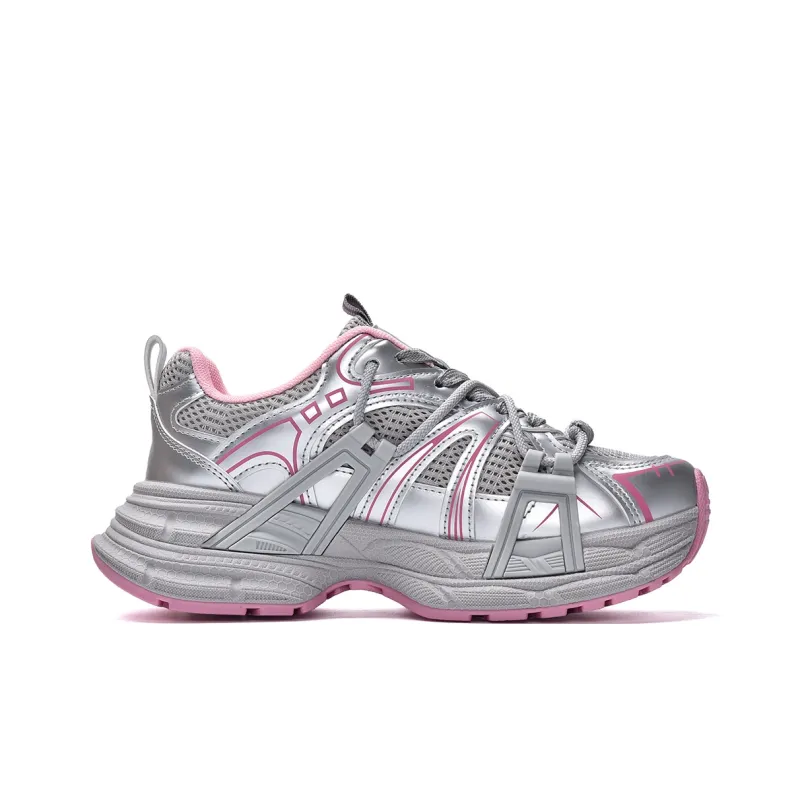 MISTERY Breathable, Slip Resistant, And Abrasion Resistant Low Top Chunky Sneakers Women's-16