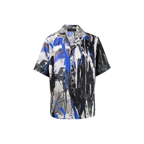 AMIRI Paint Splatter Bowling Shirt