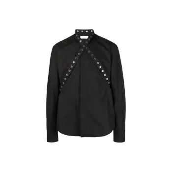 OFF WHITE Eyelet embellished Cotton Shirt