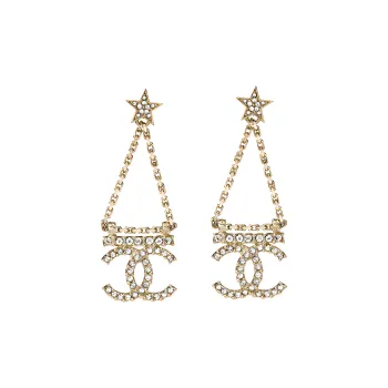CHANEL Earrings Women's Gold
