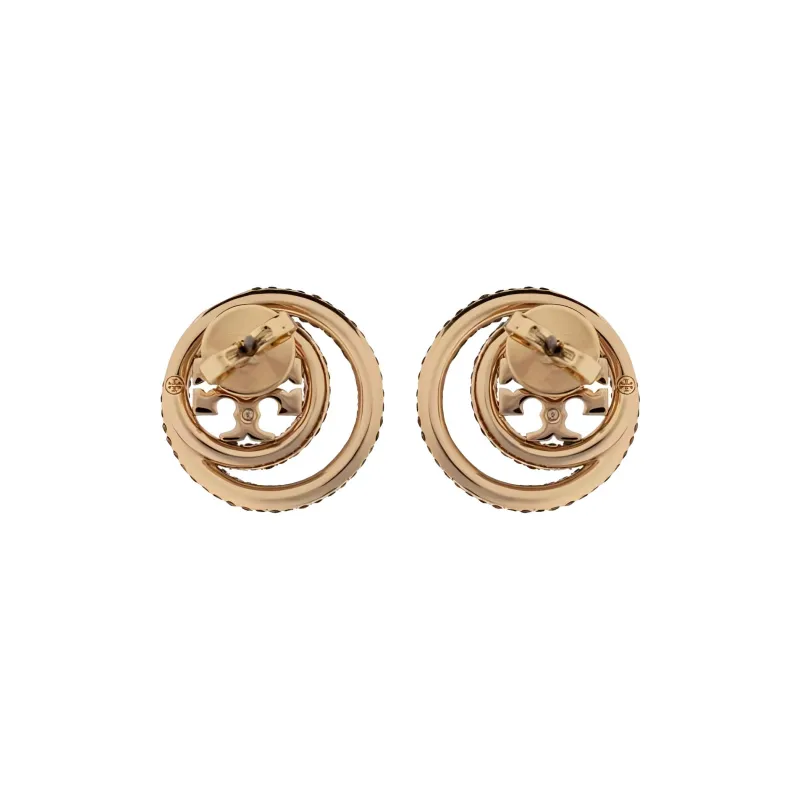 TORY BURCH Double Ring Embellished Earrings-1