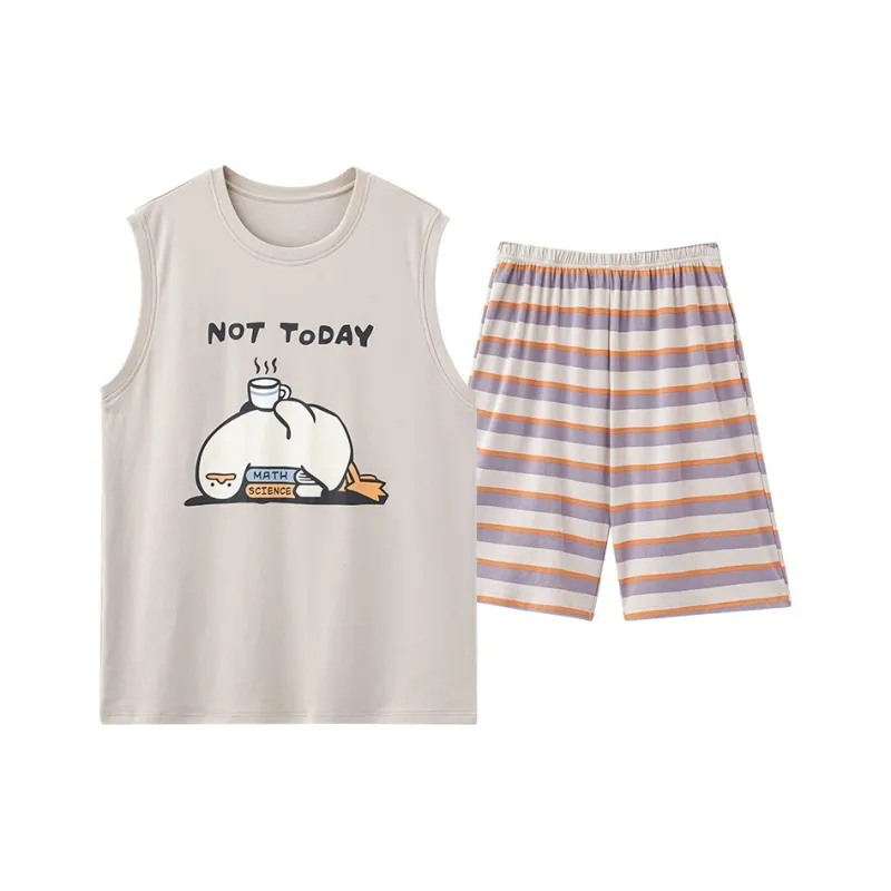 Qiao Ni Tong Pajama Set Men's Image Color-0