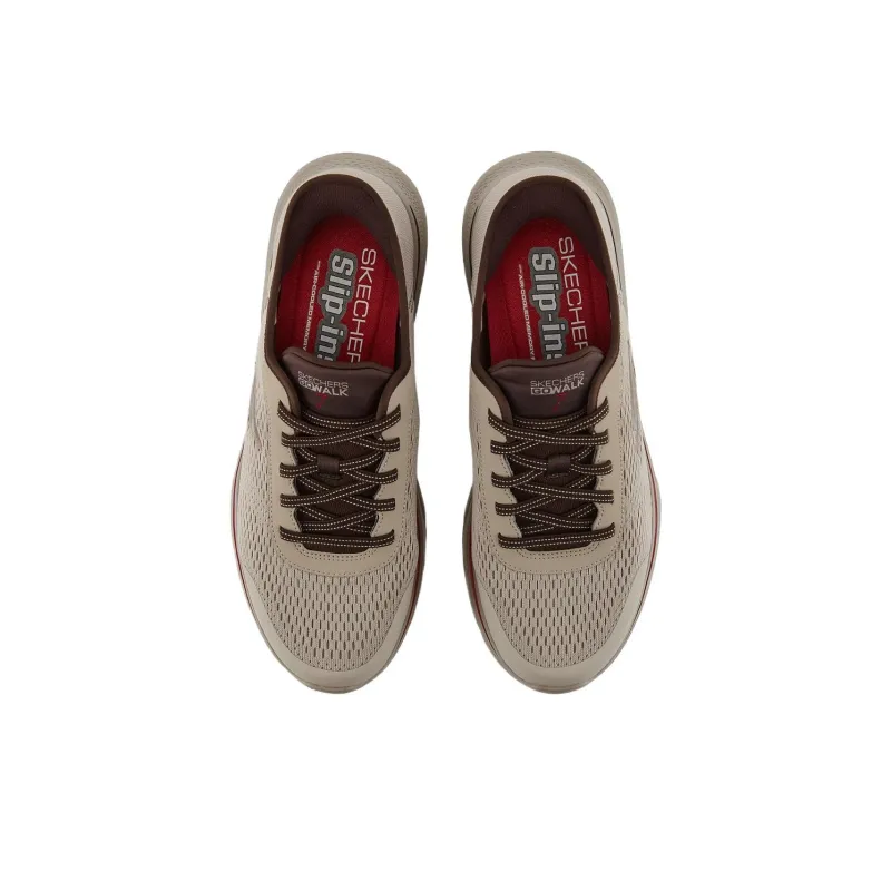 Skechers GO WALK 7 Low Top Casual Shoes Men's Tan-4