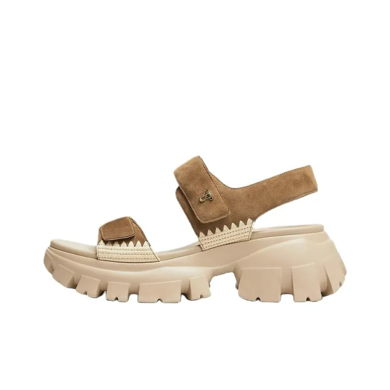 Staccato Almond Snow Skin One Strap Sandals 7cm Women's-4