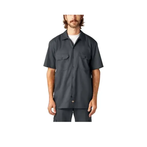 Dickies FLEX Relaxed Fit Short Sleeve Work Shirt Shirt Men's Charcoal Gray