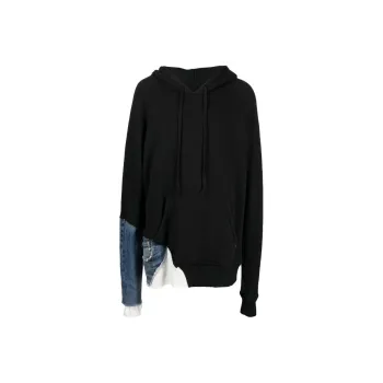 GREG LAUREN Multi Fragment Distressed Hoodie