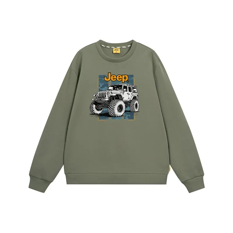 Jeep Pullover Long Sleeved Crew Neck Sweatshirt Unisex-18