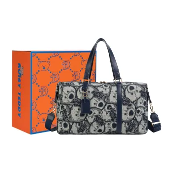 NOISY TEDDY Denim Travel Bag 20L Unisex Denim Blue